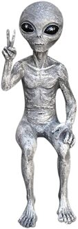 Alien Standbeeld Tuin Thuis Indoor Outdoor Decor Outer Space Alien Standbeeld Marsmannetjes Tuin Beeldje Set Decoracions Jardin Exterieur