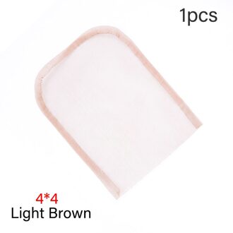 Alileader 1/4 Yard Zwitserse Kant Netto Voor Maken Lace Front Pruik Haar Netto Weven Haarnetje Foundation Toupet Frontale Sluiting Netto gereedschap 1stk-4x4-licht bruin