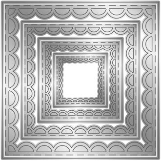 Aliliarts Metalen Stansmessen Kant Vierkante Frame Diy Scrapbooking Fotoalbum Decoratieve Embossing Papercard Ambachten Sterven