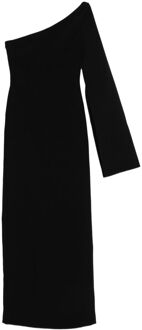 Alina Midi-jurk Zwart - EU 38 / UK 10