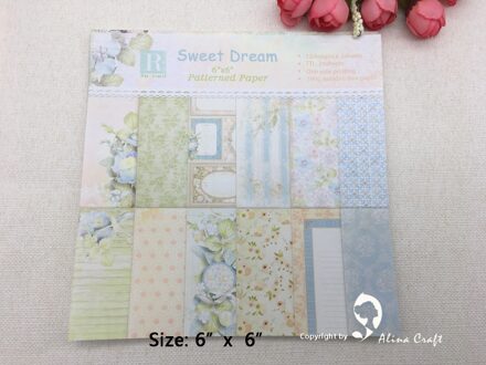 AlinaCraft 24 vel 6 "X 6" zoete droom gedessineerde papier Scrapbooking papier pack handgemaakte ambachtelijke papier ambachtelijke Achtergrond pad