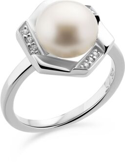 'Aliva' Dames 925 Sterling Zilveren Set: Ketting + Oorbellen + Ring - Zilver SET-7469