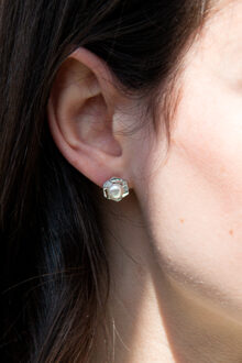 'Aliva' Dames 925 Sterling Zilveren Stud Oorbellen - Zilver ZO-7469