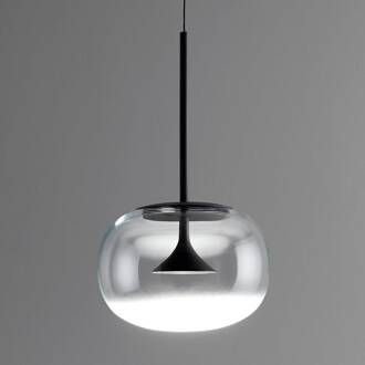 Alive LED hanglamp 00-6671 dubbele kap mat zwart, transparant