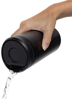 Alix gerecycleerde roestvrijstalen tuimelaar 400 ml Zwart - One size