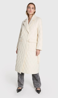 Alix The Label 2402504513 ladies woven soft nylon coat Wit - XS