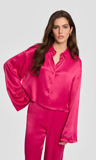 Alix The Label 2403953594 ladies woven kimono sleeve blouse Roze - XL