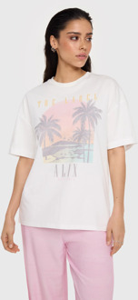 Alix The Label 2404892750 palmtree t-shirt Wit - XS