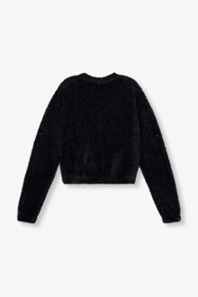 Alix The Label 2411861024 ladies knitted pullover with studs Zwart
