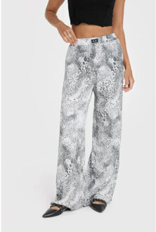 Alix The Label Animal wide leg pants - - maat S Veelkleurig