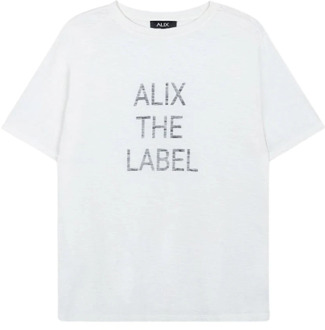 Alix The Label Dames Gebreid T-shirt Alix The Label , White , Dames - L,M,S,Xs