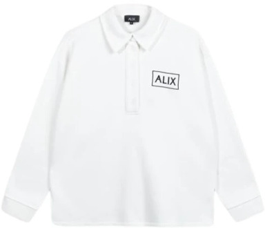 Alix The Label Knitted Polo Sweater Alix The Label , White , Dames - M,S,Xs