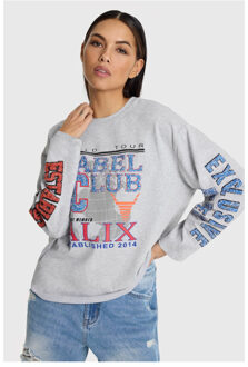 Alix The Label Ladies knitted fancy print longsleeve shirt longsleeves 2602879606 Grijs