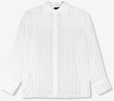 Alix The Label Ladies woven bunn out blouse Ecru - M