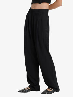 Alix The Label Ladies woven flowy twill pants Zwart - 34