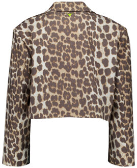 Alix The Label Ladies woves animal cropped blazer blazers 2602402565 Bruin - M