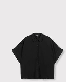 Alix The Label Linen oversized blouse - Zwart - M-L