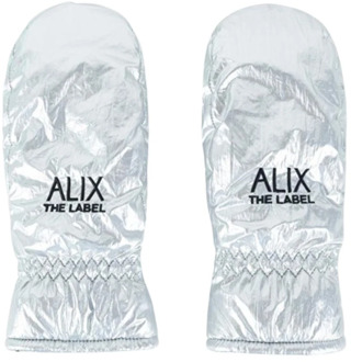 Alix The Label Metallic Wanten - Stijlvolle Winterhandschoenen Alix The Label , Gray , Dames - ONE Size