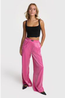Alix The Label Shine wide leg pants pink Roze