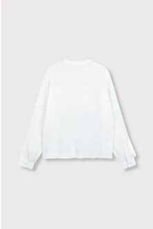 Alix The Label Structured chiffon ruffle blouse - - maat XS Ecru