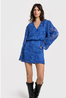 Alix The Label Tape lace dress - Blauw - S