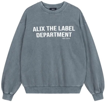 Alix The Label Washed sweater grey - Print / Multi - XS