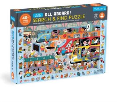 All Aboard! Train Station 64 Piece Search & Find Puzzle -  Mudpuppy (ISBN: 9780735377448)