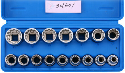 All-drive doppenset 1/2", 16-dlg. 301601
