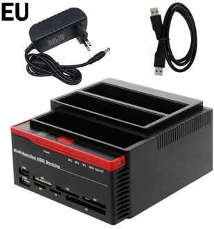 All In 1 Usb 3.0 Naar Sata Ide Externe Hoge Snelheid Harde Schijf Kaartlezer Multifunctionele Hdd Dock Base Uk/Us/Eu Plug