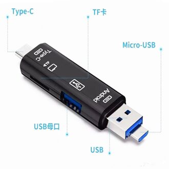 All In 1 Usb 3.1 Otg Kaartlezer Sd Tf Micro Sd Kaartlezer Type C Usb C Micro usb Memory Ondersteuning Mac10 Win7/8/Xp/Vista