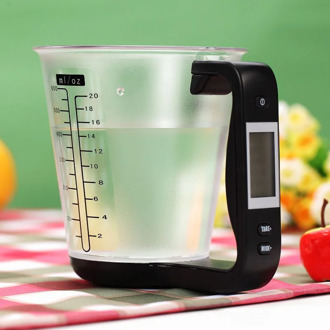 All in One Digital Measuring Cup Scale Weight Temperature Kitchen Tools with LCD Display