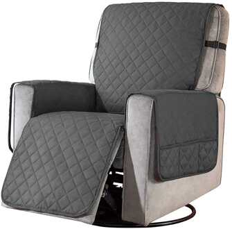 All-Inclusive Fauteuil Stoel Cover Sofa Covers Seat Elasticiteit Stretch Kussenovertrekken Anti-Slip Meubels Protector Met Side Pocket grijs