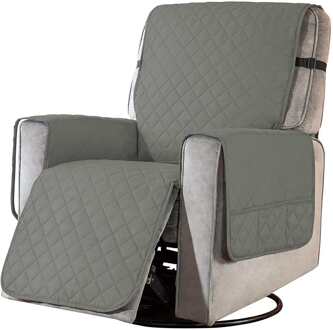 All-Inclusive Fauteuil Stoel Cover Sofa Covers Seat Elasticiteit Stretch Kussenovertrekken Anti-Slip Meubels Protector Met Side Pocket licht grijs