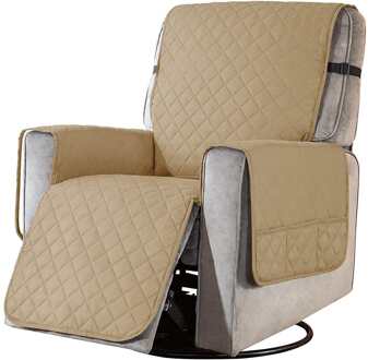 All-Inclusive Fauteuil Stoel Cover Sofa Covers Seat Elasticiteit Stretch Kussenovertrekken Anti-Slip Meubels Protector Met Side Pocket Sand