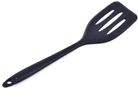 All-Inclusive Handvat Geïntegreerde Siliconen Lek Schop Non-stick Koekenpan Schop Keuken Koken Tool Siliconen Gebruiksvoorwerpen 1 zwart