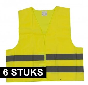 All Ride 6x Veiligheidsvest geel voor volwassenen