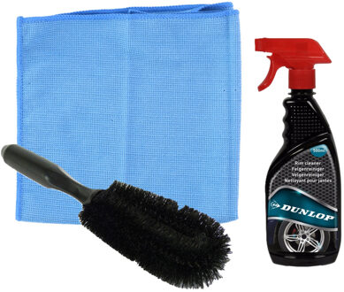 All Ride auto velgen schoonmaken set - borstel/spray/doek - velgenreiniger pakket