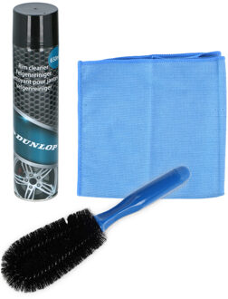 All Ride auto velgen schoonmaken set - borstel/spray/doek - velgenreiniger pakket