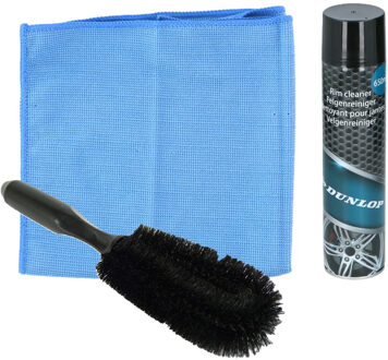 All Ride auto velgen schoonmaken set - borstel/spray/doek - velgenreiniger pakket