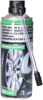 All Ride Autobanden reparatie pomp en bandendichter 450 ml - aluminium