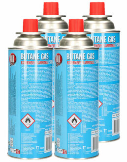 All Ride Gasfles butaangasbus met een inhoud van 227 gram - 4 stuks in de verpakking