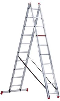 All Round Reformladder 2x10 Zilver