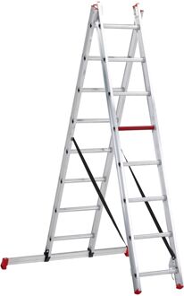 All Round Reformladder 2x8 Zilver