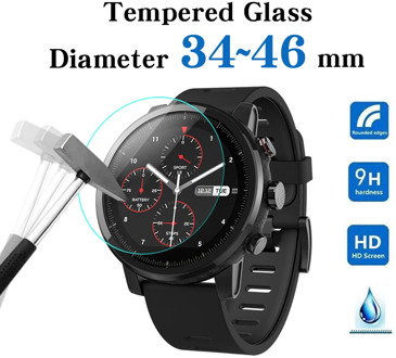 All Size Round Watches Tempered Glass Screen Protective Film Diameter 34 35 36 38 39 40 42 45 46 mm Screen Guard For Smart Watch