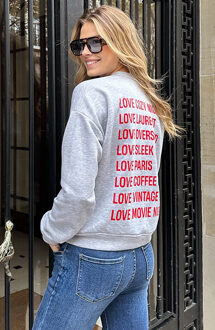 All The Things I Love Sweater Grey Grijs