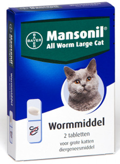 All Worm Large Cat Ontworming - Grote Kat - 2 tabletten