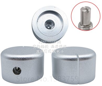 Alle aluminium massief HIFI koorts Volume potentiometer knop cap Heldere zilveren zandstralen Diameter 25MM * 15MM Inner hole 6.4MM