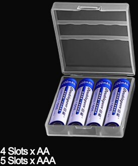 Alle In Batterij Case Voor 18650 26650 16340 Batterij Houder Storage Box Voor 2 4 8 Aa Aaa Oplaadbare Batterij container Organizer For 4x AA AAA
