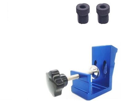 Alle In Een Aluminium Pocket Gat Jig Kit 15 Graden Deuvel Boor Joinery Kit Schuine Gat Locator Doweling Perforator met Klem blauw