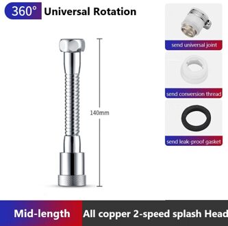 Alle Koperen Splash-Proof Kraan Douche Sprinkler Universele Waskolf Extender Aanrecht Extension Waterbesparende Apparaat 02
